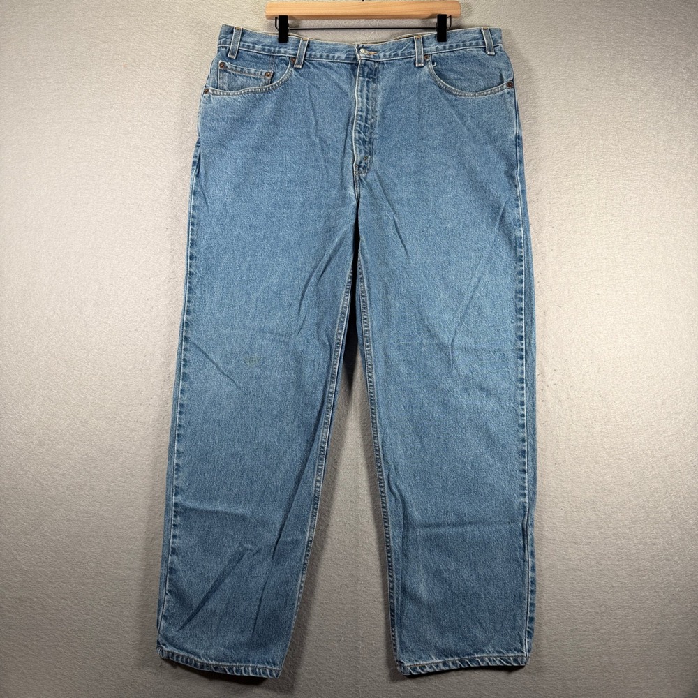 Vintage Levi's Relaxed Straight Leg Jeans Mens W42 L30 Blue Cotton Denim